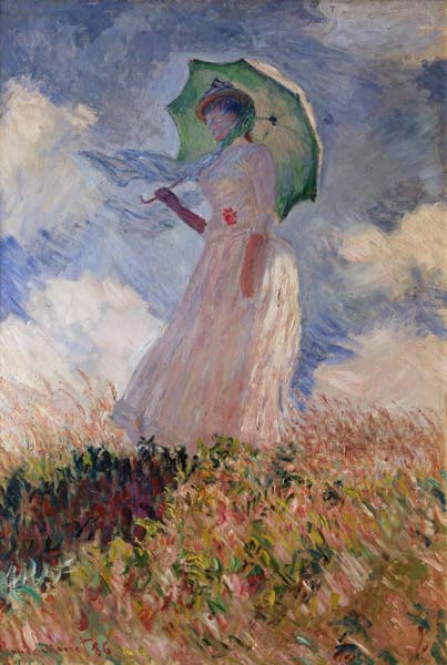 Mevrouw met Parasol  van Claude Monet