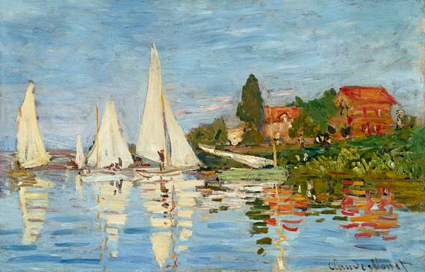 Regatta bij Argenteuil van Claude Monet