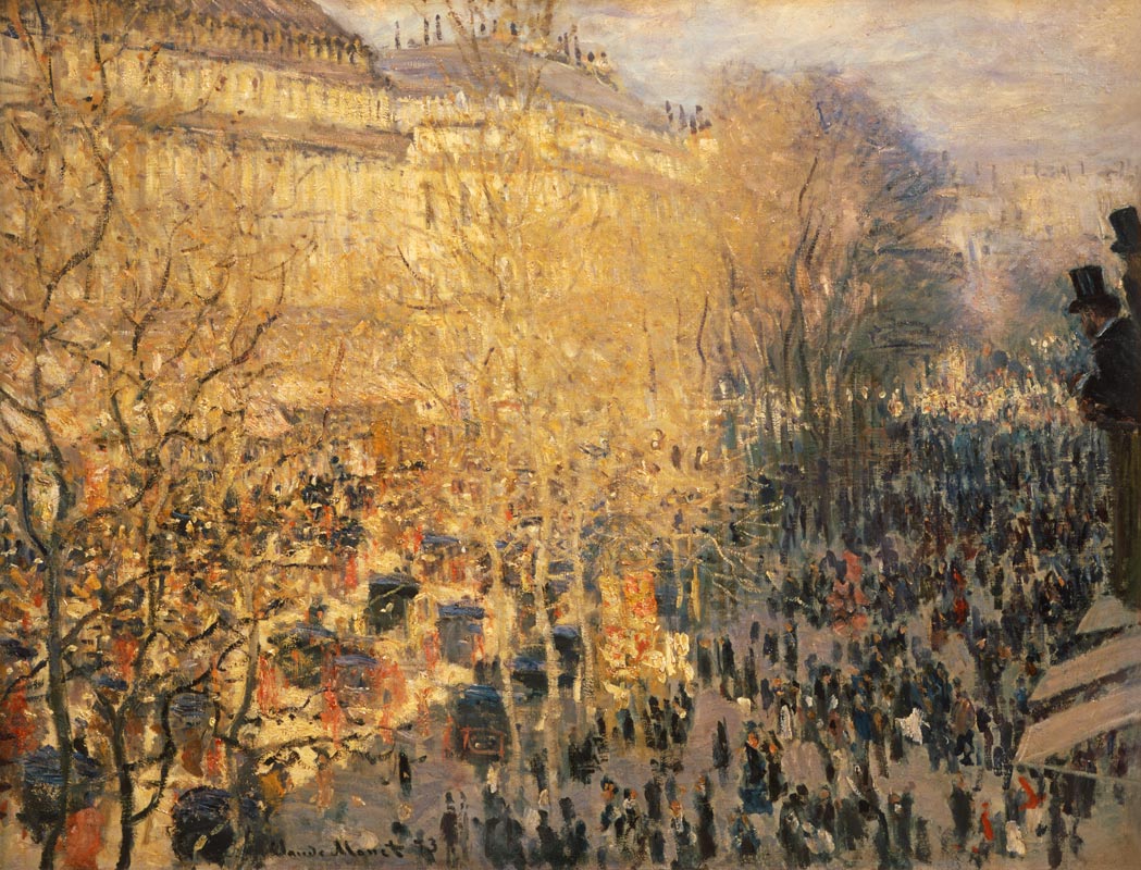 Boulevard des Capucines in Paris van Claude Monet