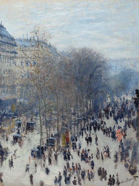 Boulevard des Capucines van Claude Monet
