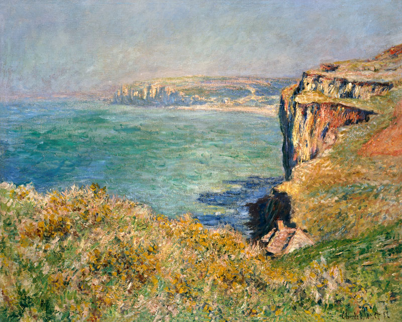 Cliff at Varengeville van Claude Monet