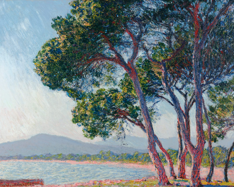 Der Strand bei Juan-les-pins van Claude Monet