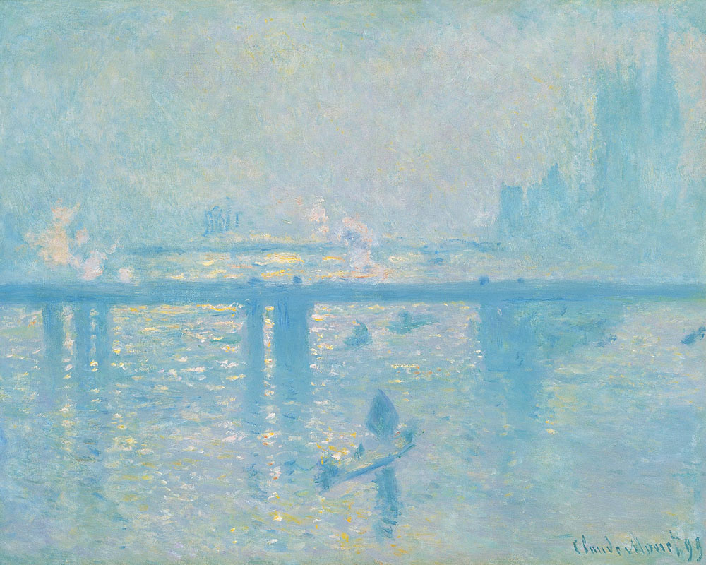 Charing-Cross Bridge in London van Claude Monet