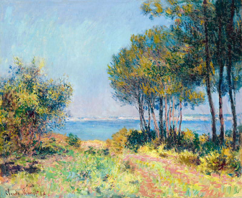 De kust bij Varengeville van Claude Monet