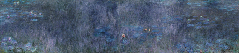 The Water Lilies - Tree Reflections van Claude Monet
