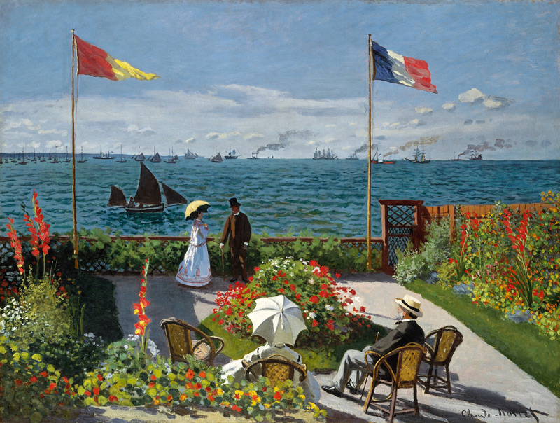 Terras bij Saint Adresse  van Claude Monet