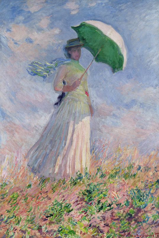 Vrouw met parasol (Susanne Hoschedé) van Claude Monet