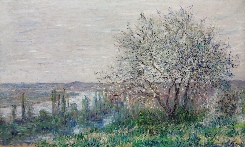 Spring mood in Vétheuil van Claude Monet