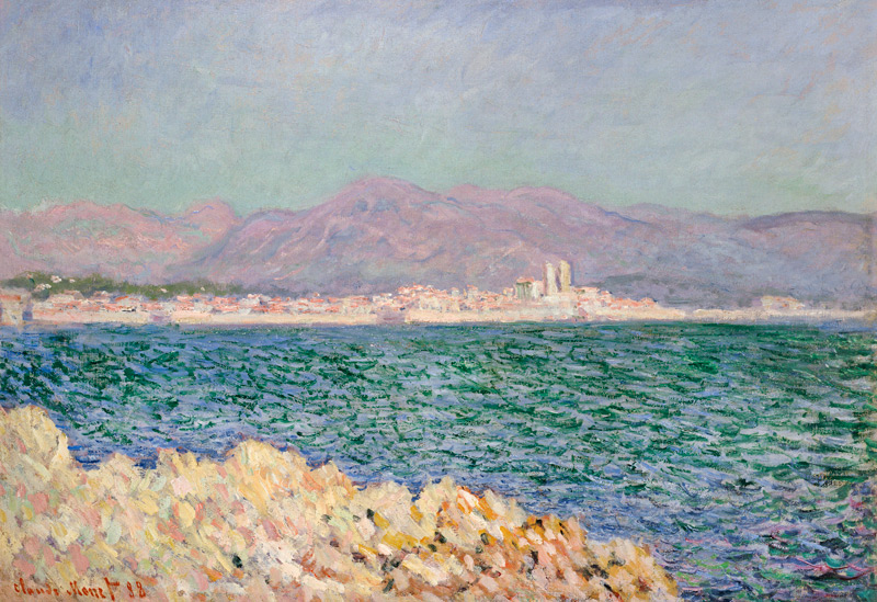 Golfe D''Antibes van Claude Monet