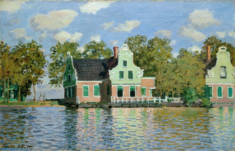 Houses by the Bank of the River Zaan van Claude Monet
