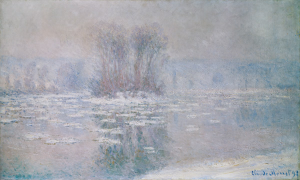 Ice at Bennecourt van Claude Monet