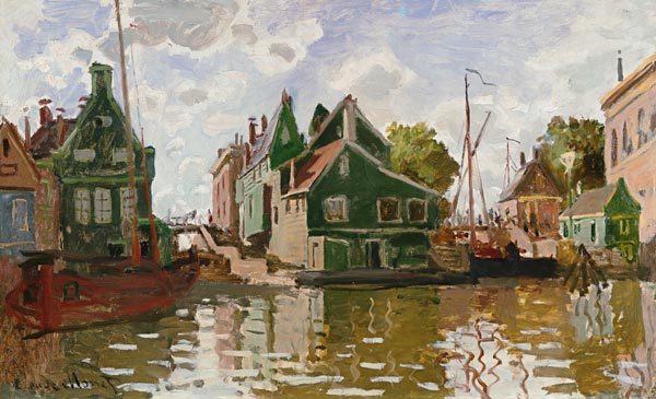 Kanaal in Zaandam. van Claude Monet
