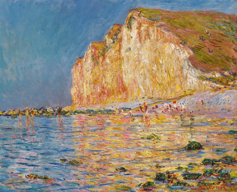 Les Petites-Dalles bei Ebbe van Claude Monet