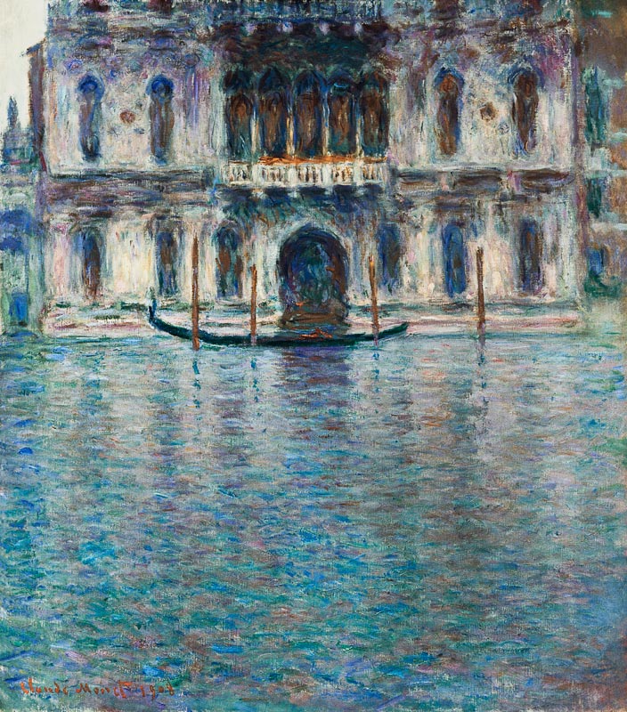 Palazzo Contarini del Zaffo in Venedig van Claude Monet