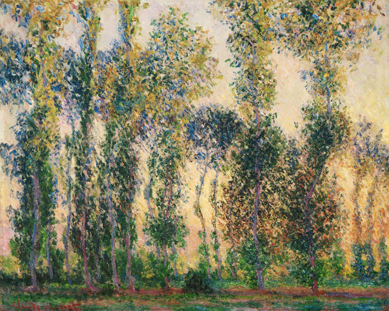 Poplars at Giverny van Claude Monet