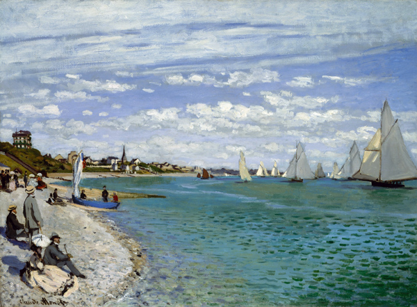 Regatta at Sainte-Adresse van Claude Monet