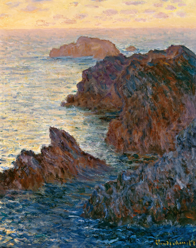 Rocky Point At Port-Goulphar van Claude Monet
