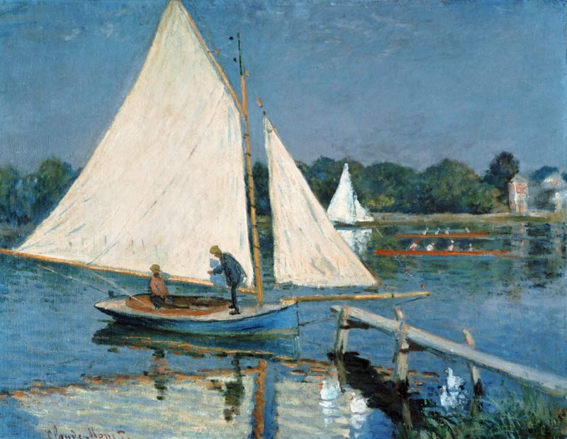 Sailing at Argenteuil van Claude Monet