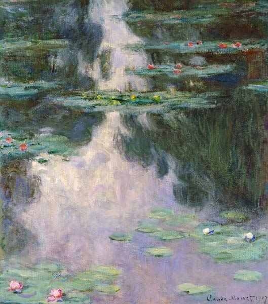 Water lelies II van Claude Monet