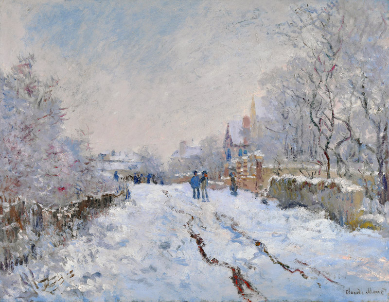 Snow Scene at Argenteuil van Claude Monet
