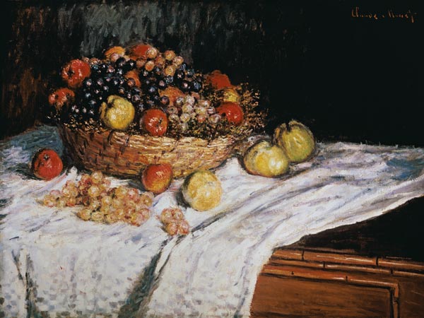 C.Monet, Stillleben mit Trauben u.Aepfeln van Claude Monet