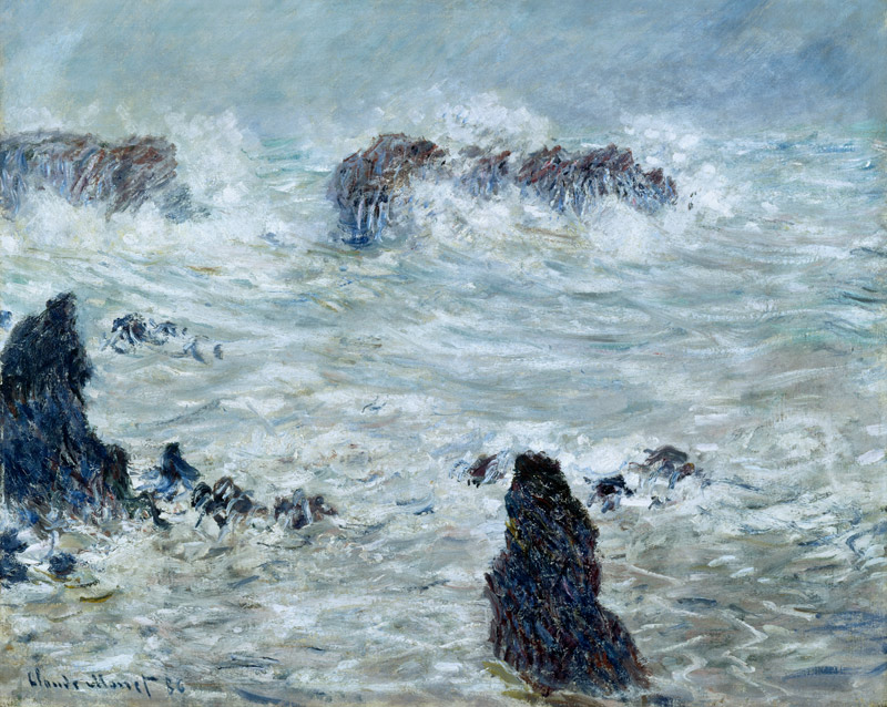 Storm, off the Coast of Belle-Ile van Claude Monet