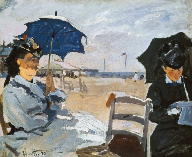 The Beach at Trouville van Claude Monet