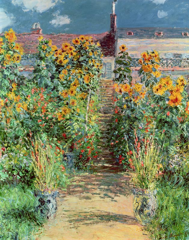 The Garden at Vetheuil van Claude Monet