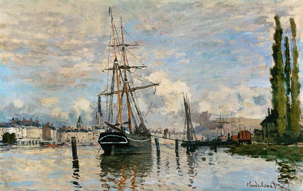 The Seine At Rouen van Claude Monet