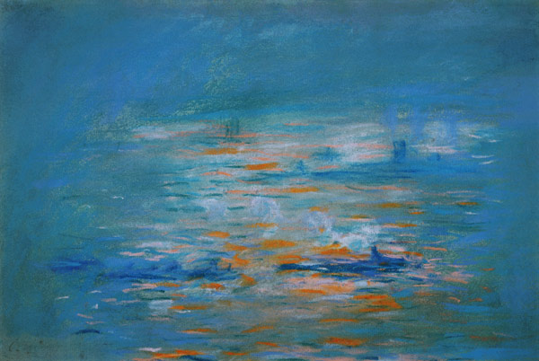 Tugboats on the River Thames van Claude Monet