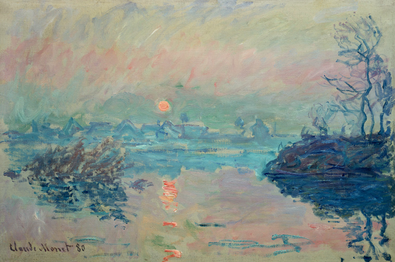 Ondergaande zon van Claude Monet