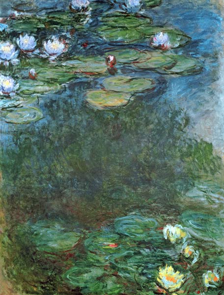 Water-Lilies (oil on canvas) van Claude Monet