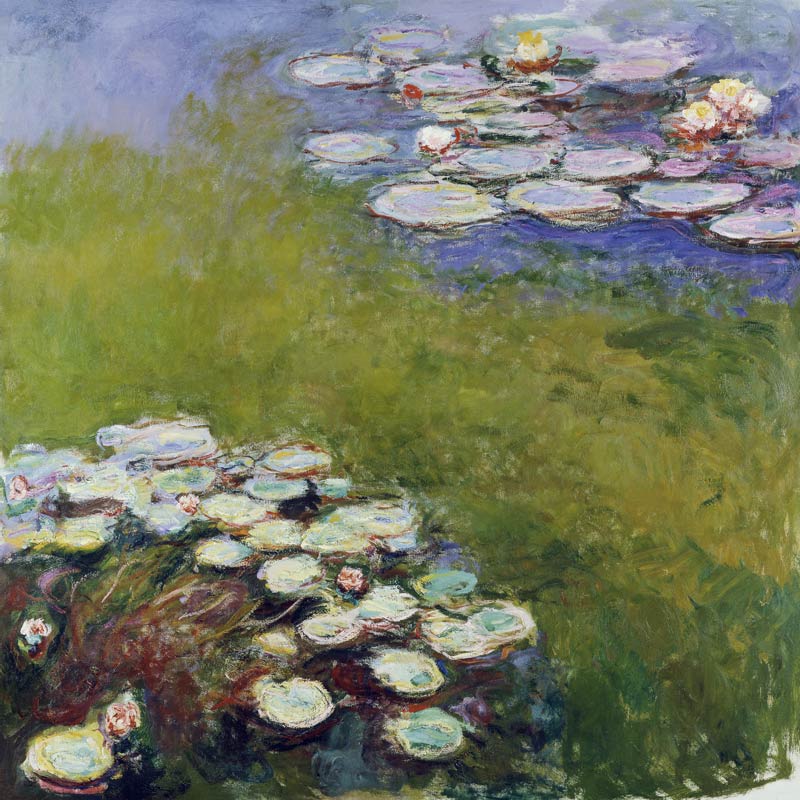 Waterlilies, Harmony in Blue van Claude Monet