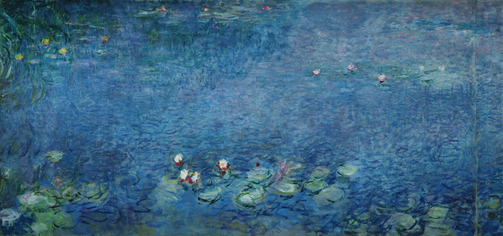 Waterlelies in de morgen  van Claude Monet