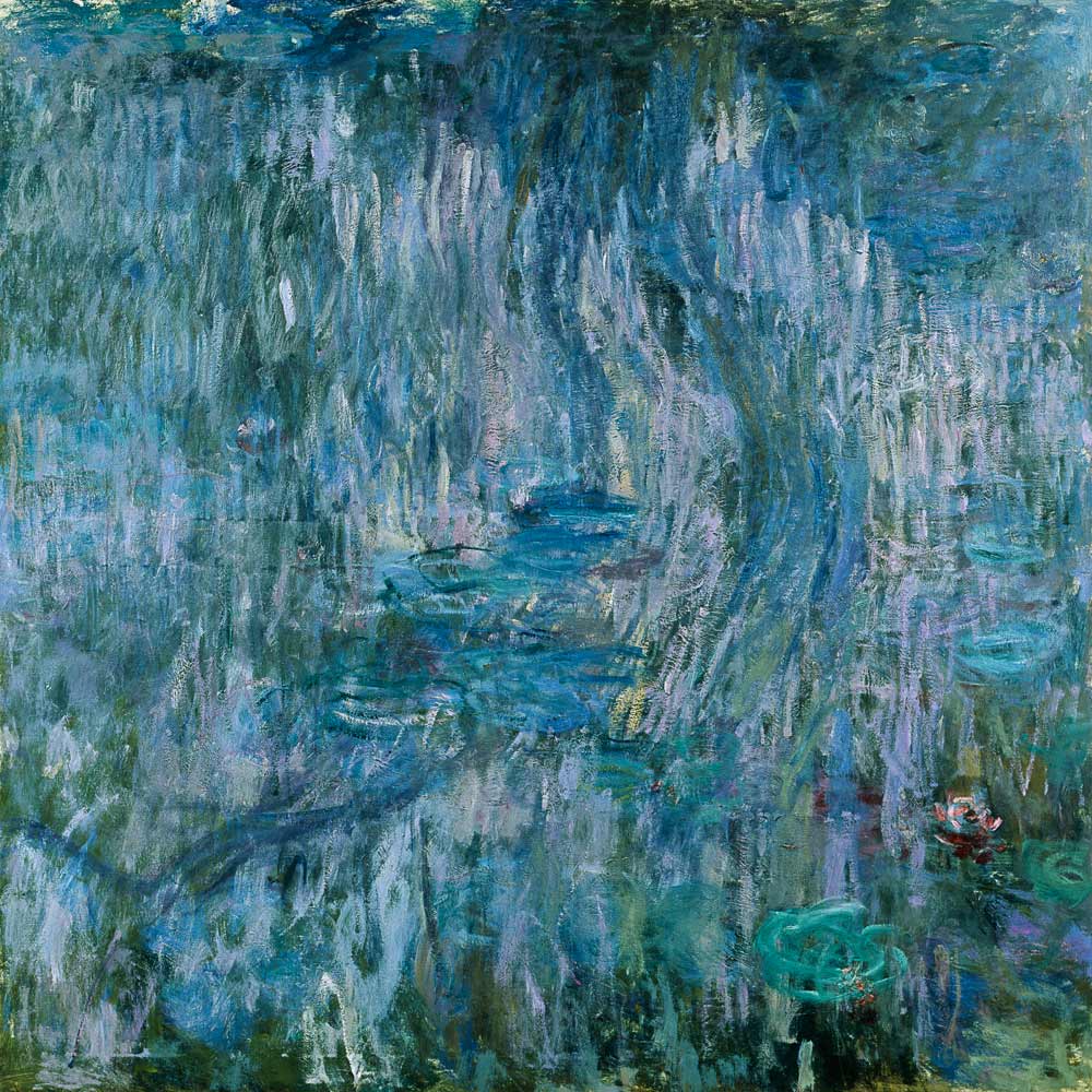 Waterlilies with Reflections of a Willow Tree van Claude Monet