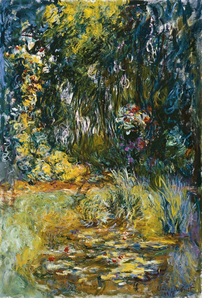 Hoek van de waterlelievijver van Claude Monet