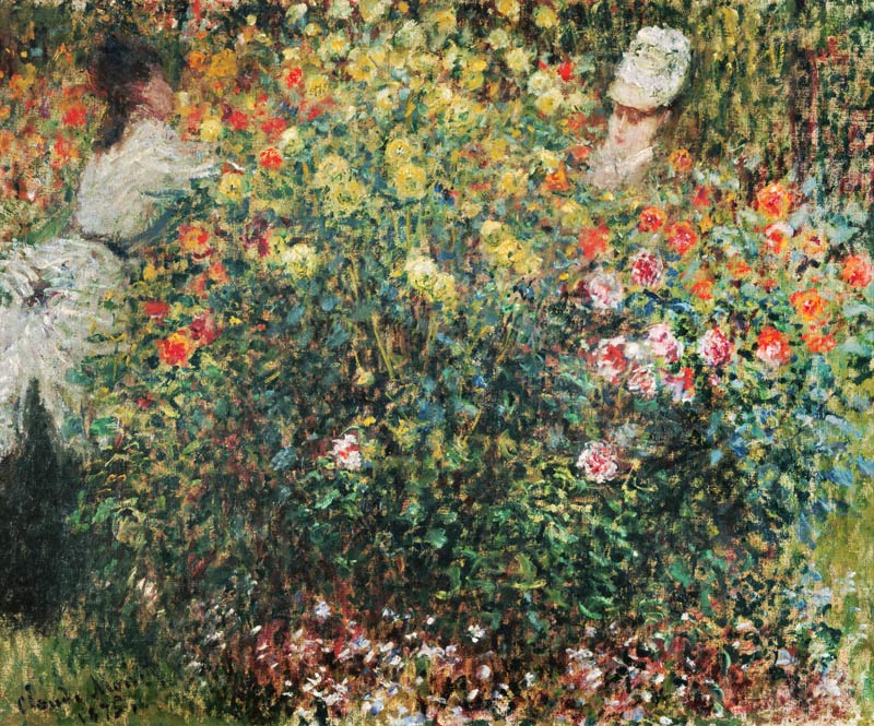 Women in the Flowers van Claude Monet