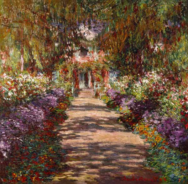 Weg naar Giverny  van Claude Monet