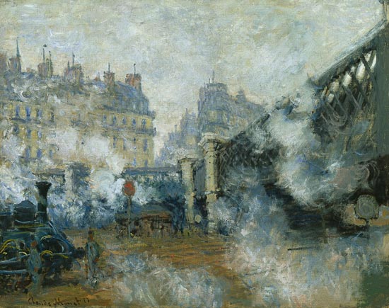 Bahnhof Saint Lazare in Paris van Claude Monet