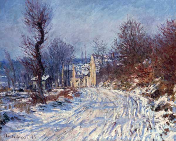 The Road to Giverny, Winter van Claude Monet