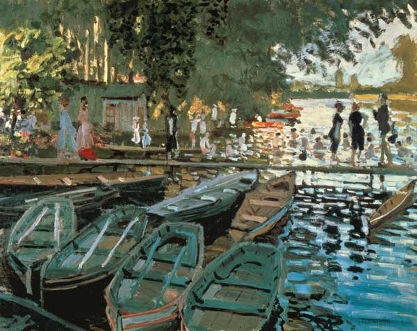 Bathers at La Grenouillere van Claude Monet
