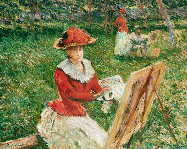 Blanche Hoschede (1864-1947) Painting van Claude Monet