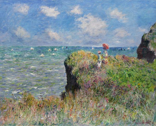 Cliff Walk at Pourville van Claude Monet