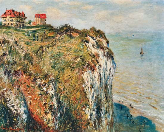 Cliff at Dieppe van Claude Monet