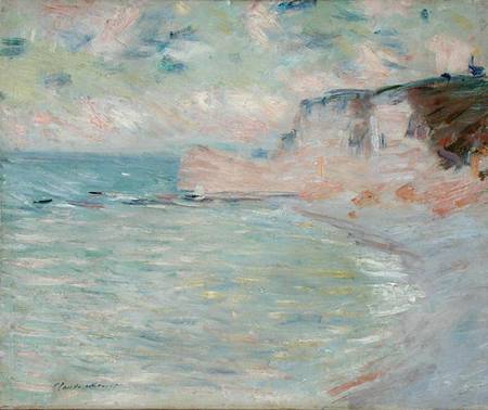 Cliffs and the Porte d'Amont, Morning Effect van Claude Monet
