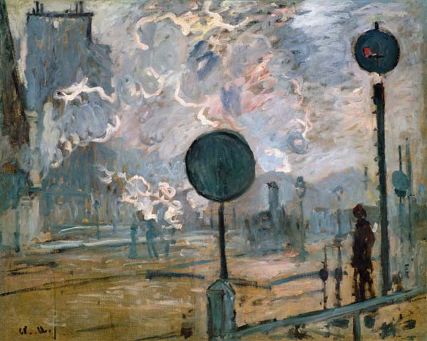 Der Bahnhof Saint-Lazare (Le Signal) van Claude Monet