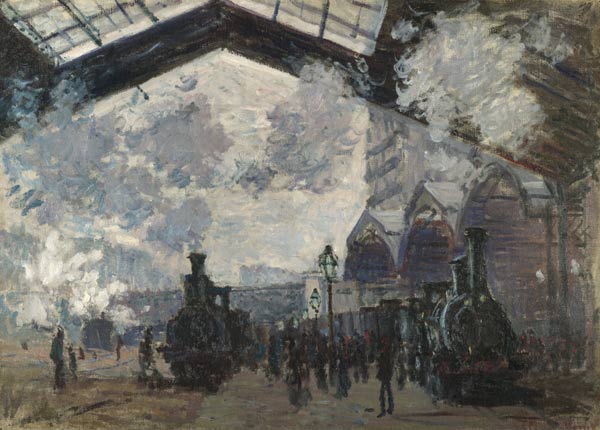 The Gare Saint Lazare van Claude Monet