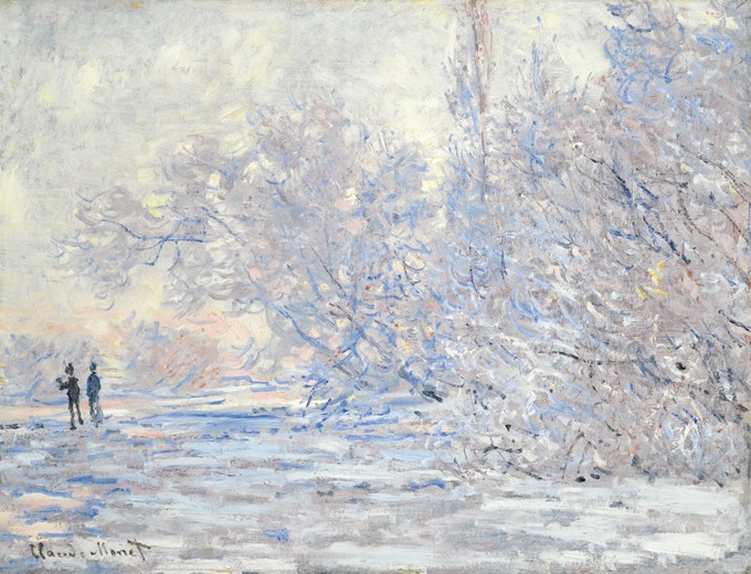 Frost in Giverny (Le Givre à Giverny) van Claude Monet