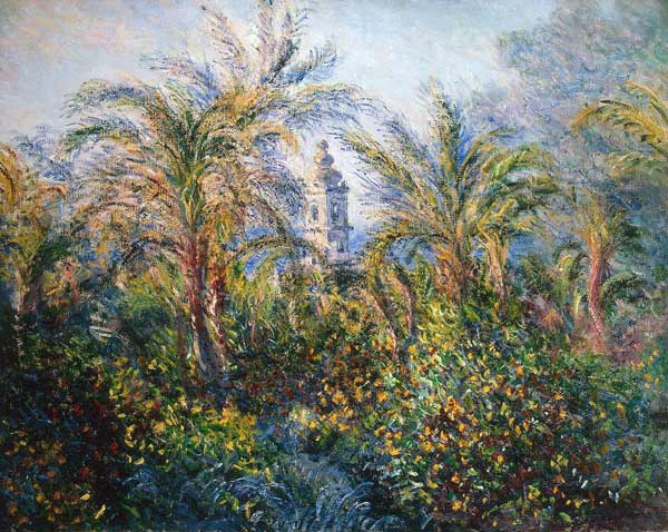 Garden in Bordighera, Impression of Morning van Claude Monet