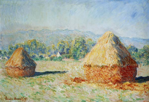 Haystacks, Morning Effect van Claude Monet